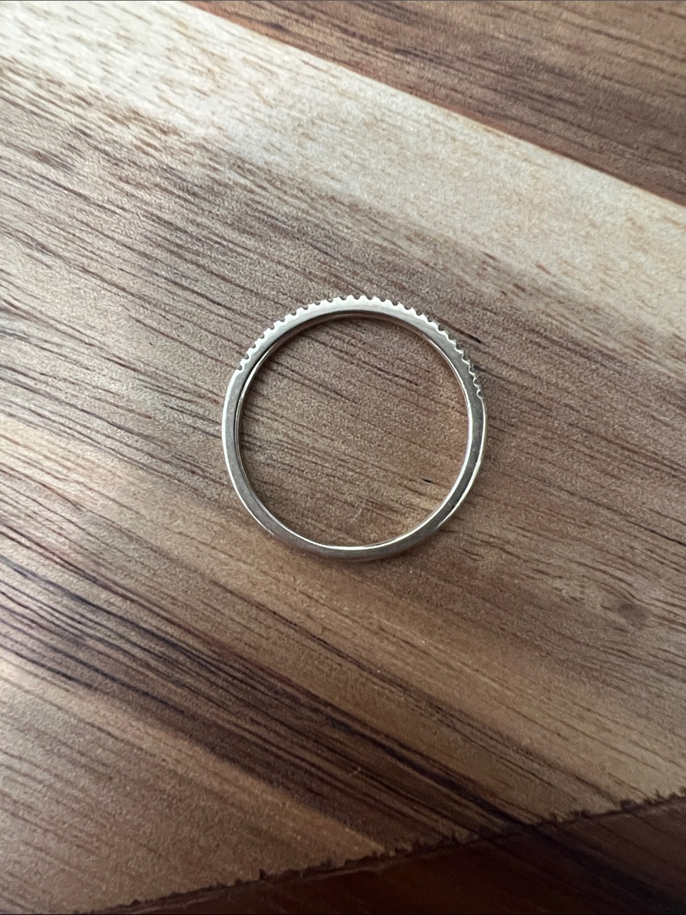 Delicate 14k solid gold diamond half Eternity Band - gold - Picture 8 of 8